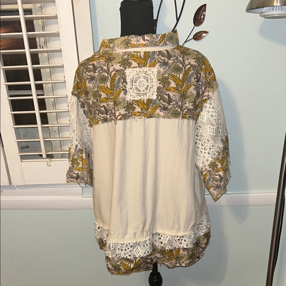 POL Cream and Yellow Patchwork Jacket - image 7